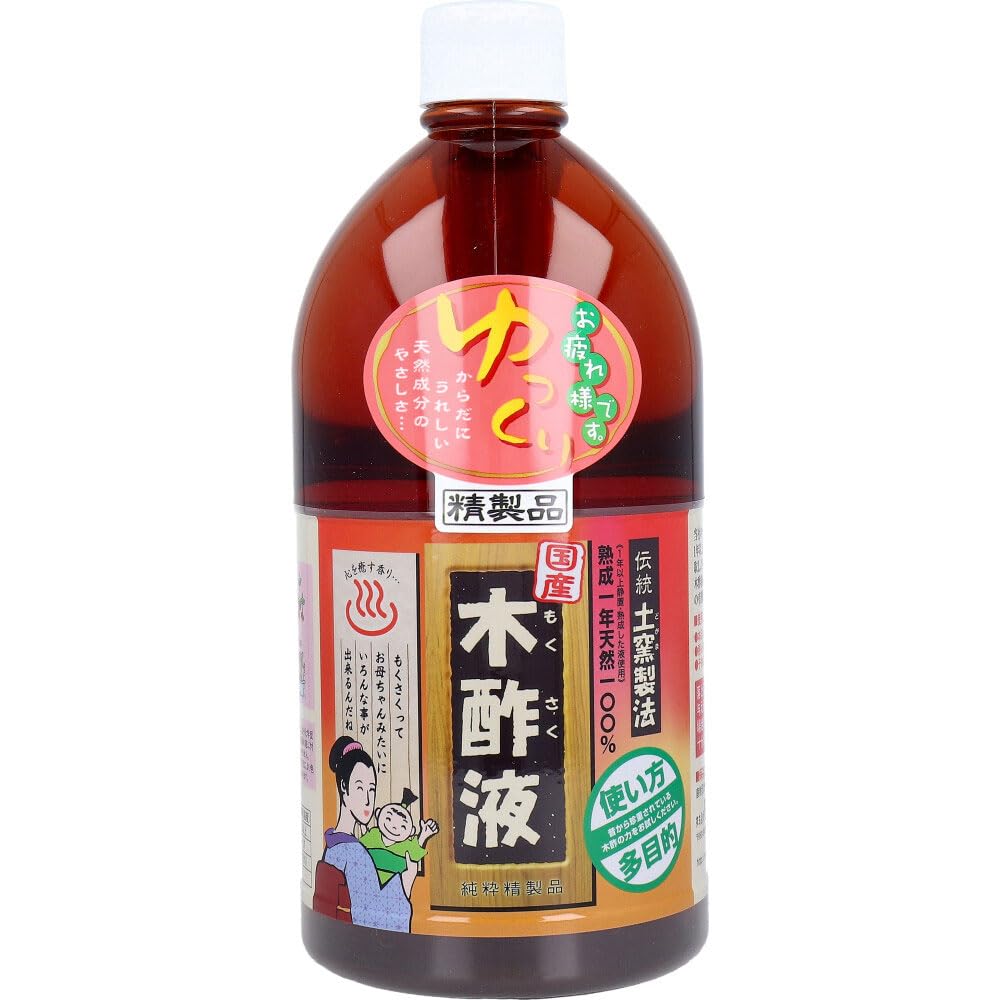 Amazon | 日本漢方研究所 国産 木酢液 1000mL 天然成分 酢酸 有機成分