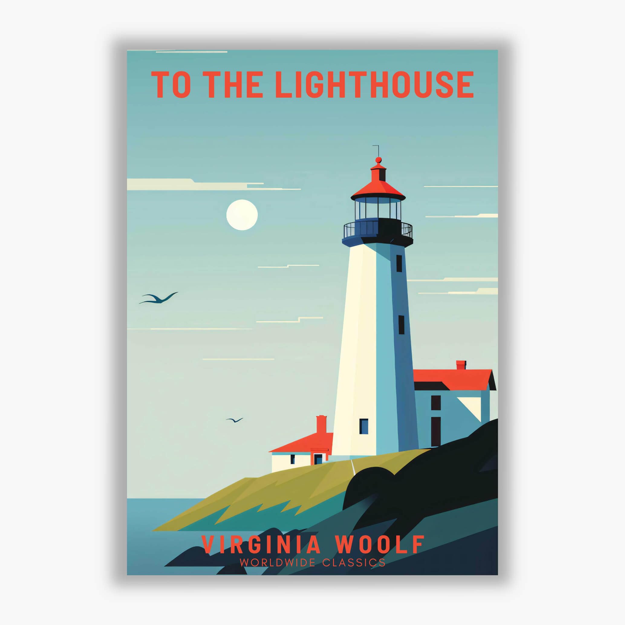 To the Lighthouse Littérature classique imprimée extra large affiche mate