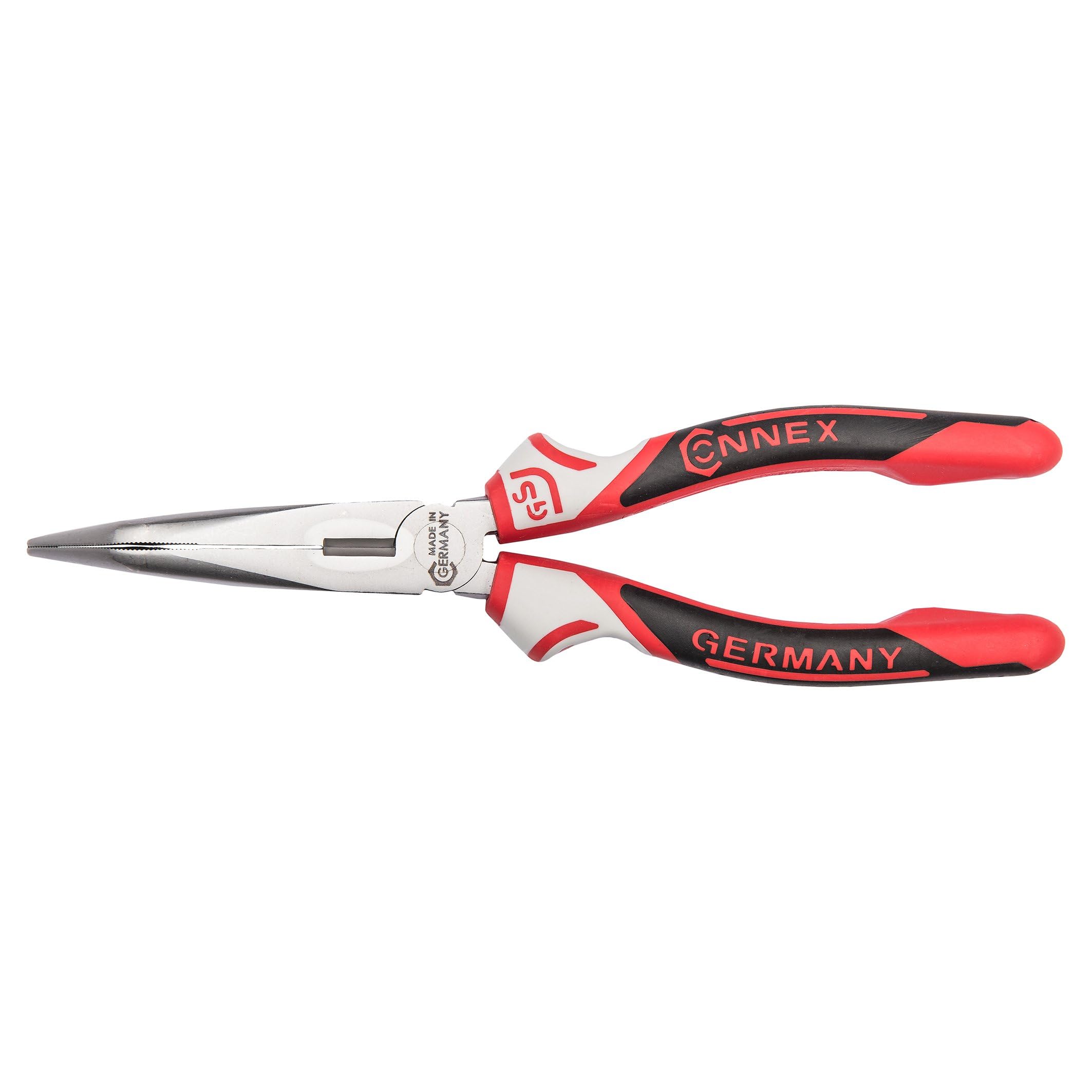 Pinza con Becchi Semitondi Dritti o Curvi – Pinza Semitonda di Precisione per Lavori Elettrici, Elettronica, Hobbistica, Fai da Te, Modellismo e Manutenzione (Curvi - 160mm)