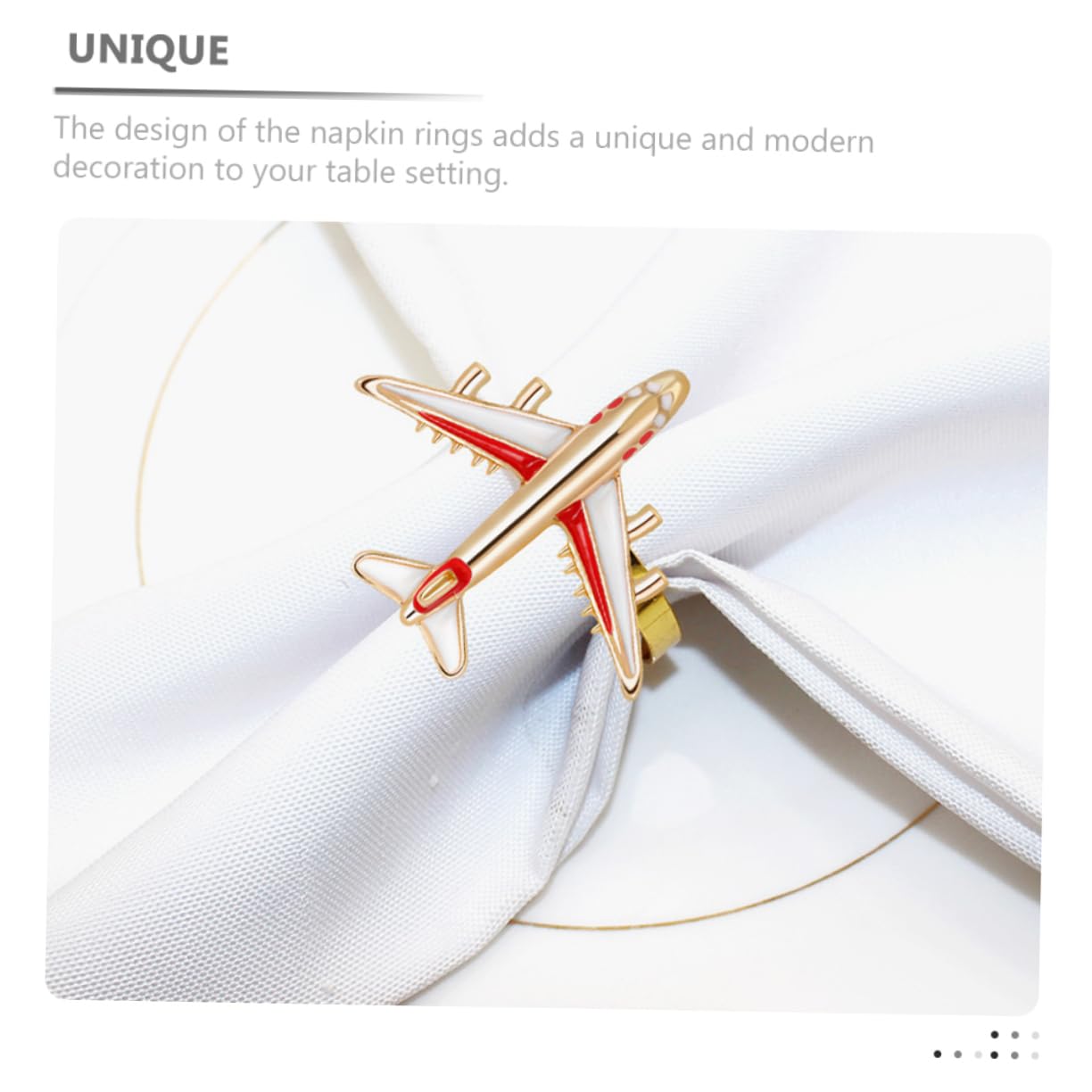 BESTOYARD 20piezas Servilletero Forma De Avión Anillo para Servilletas Decorativo para Mesa De Comedor para Bodas y Reuniones Familiares