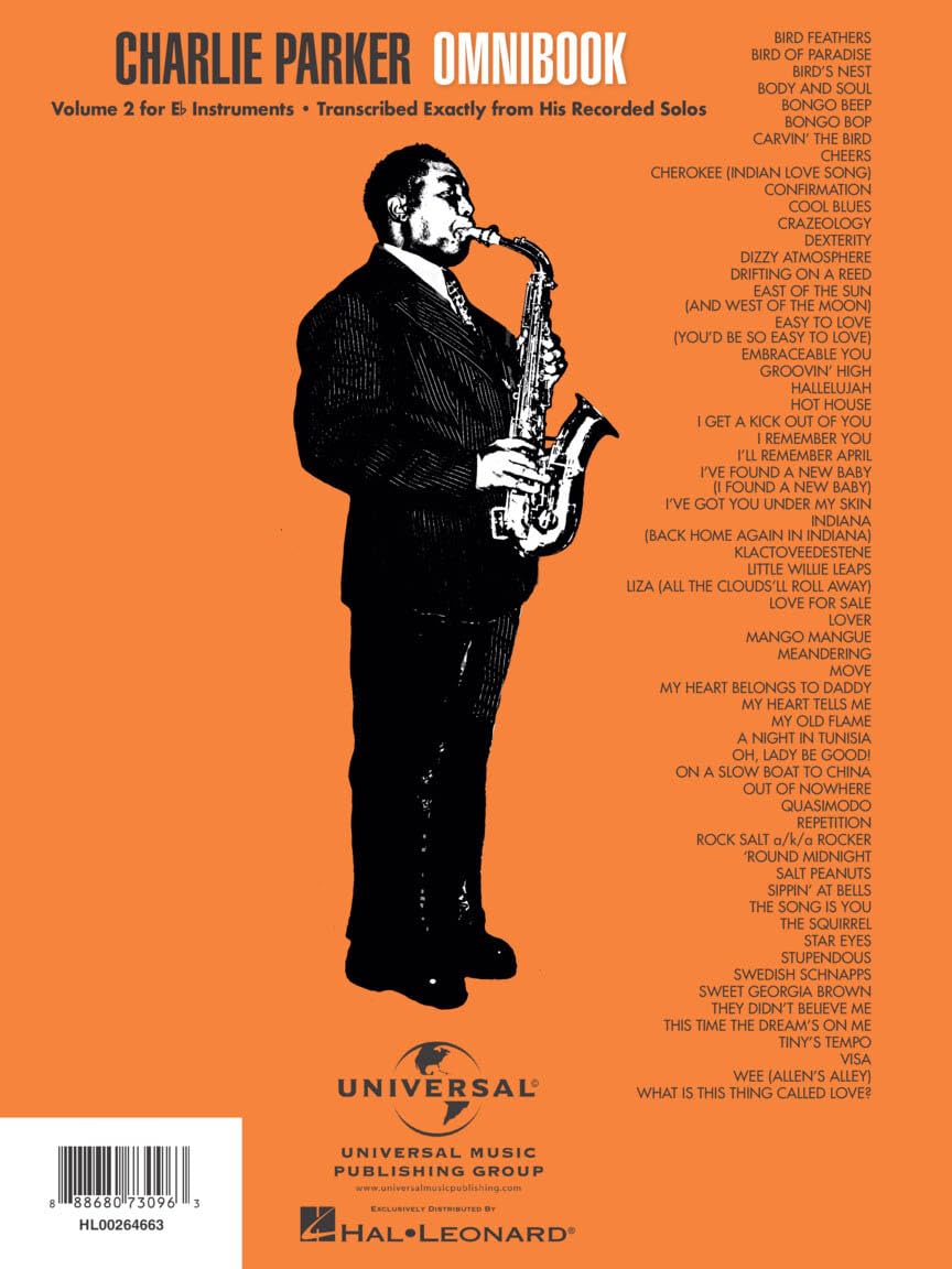 Charlie Parker Omnibook: For E-flat Instruments, Transcribed Exactly From his Recorded Solos
