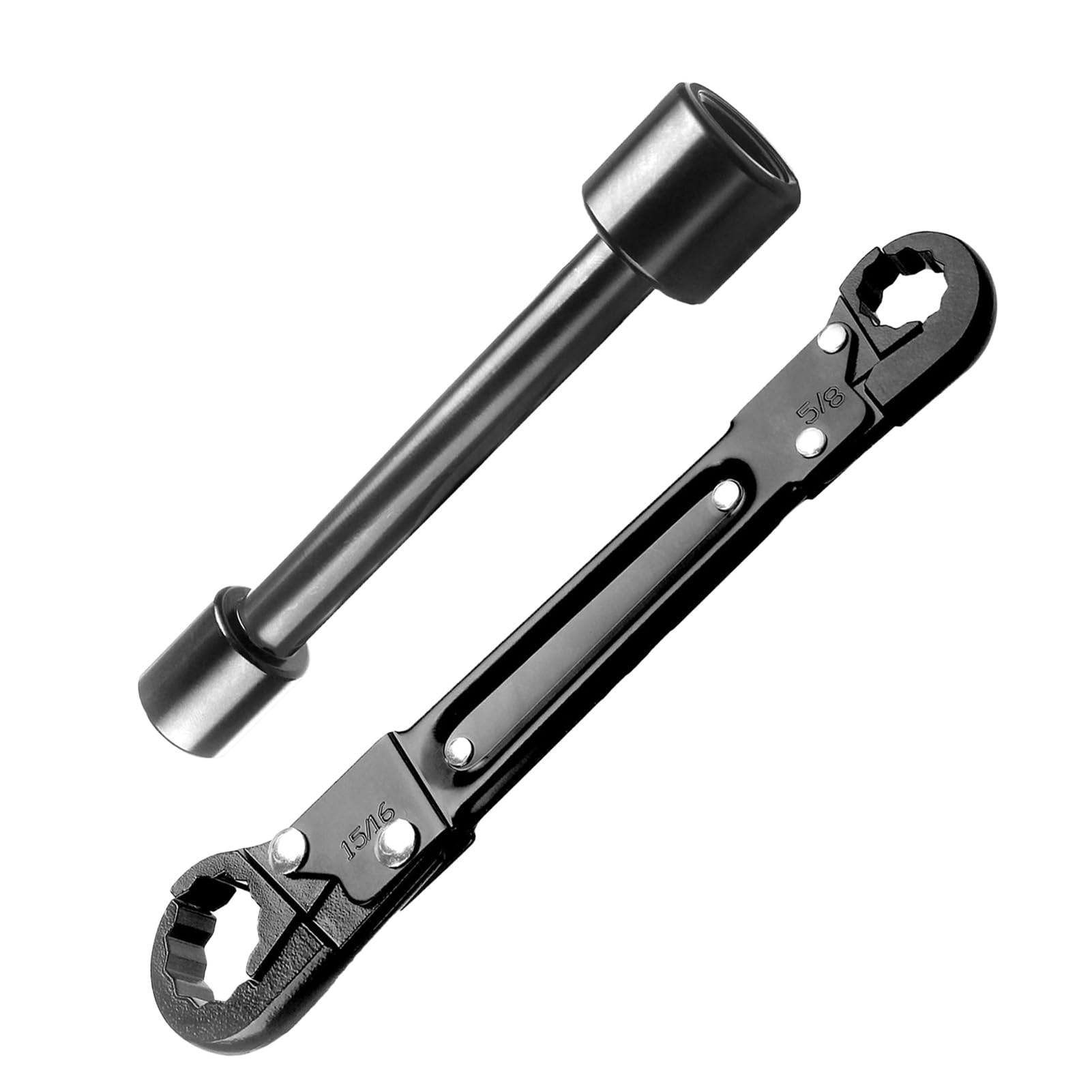 Llave de tope en ángulo Herramienta profesional de llave de fontanero de doble punta de alta eficiencia para mantenimiento e instalación de plomería Material de acero 750 g