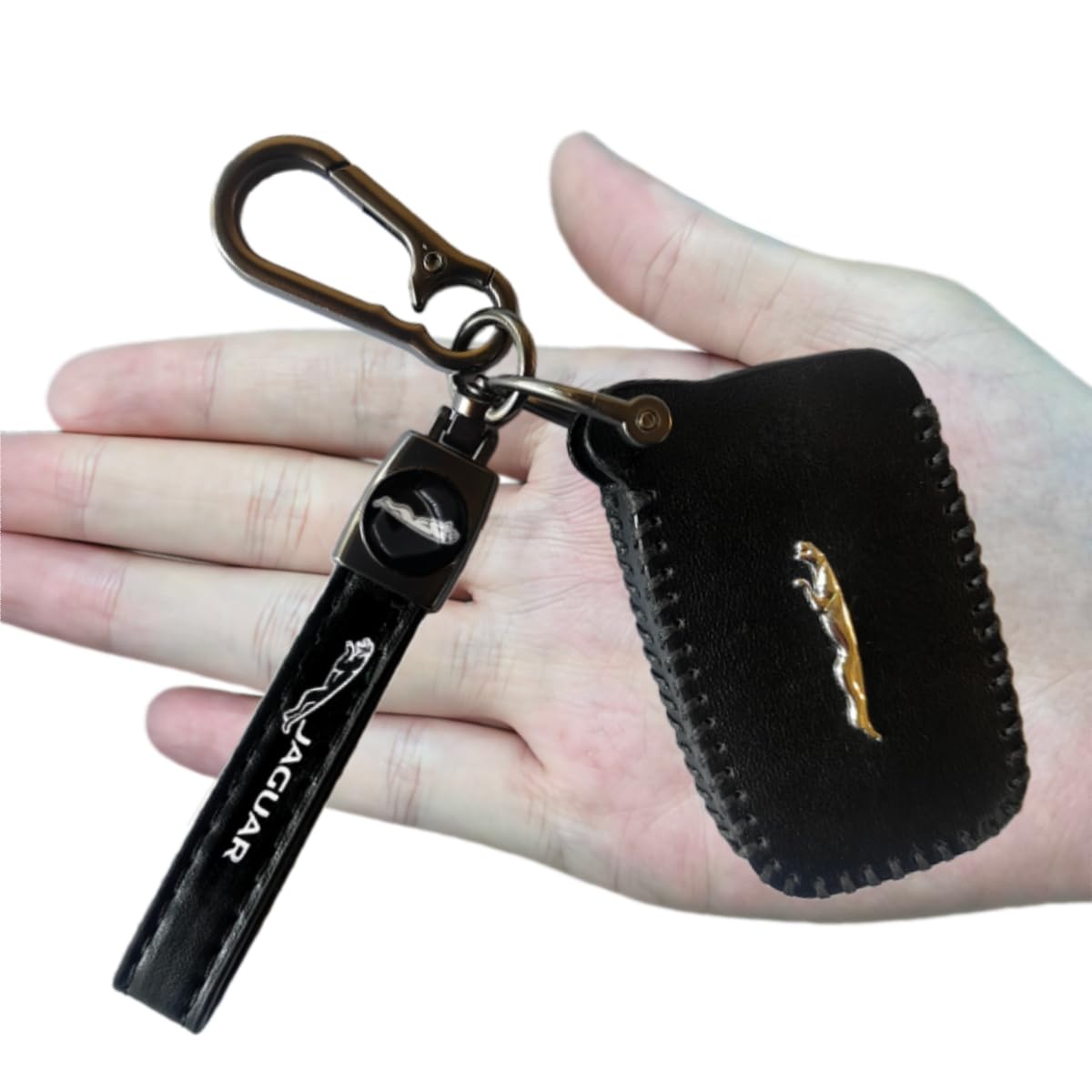 Skórzane etui na kluczyki samochodowe kompatybilne z Jaguar XF XJ XE (J1)