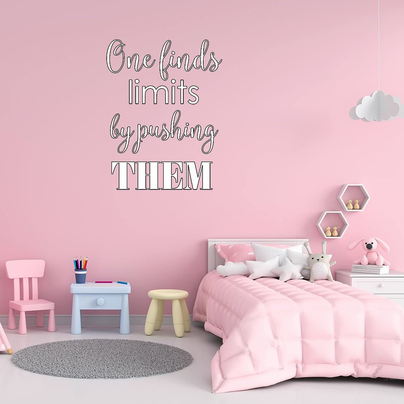 Autocollants muraux de 56 cm avec citation inspirante en vinyle noir pour la décoration du bureau