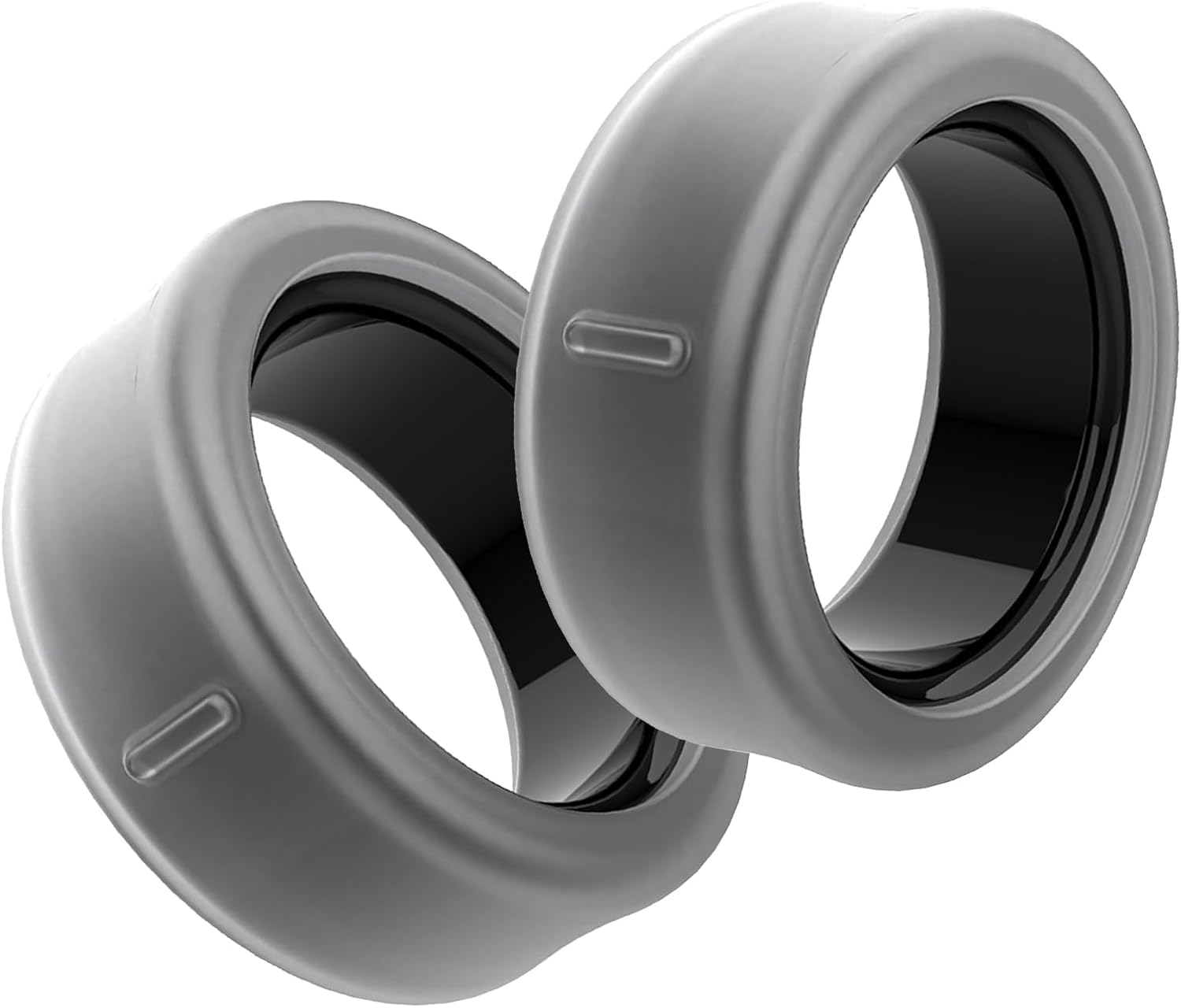 E ECSEM Transparent Ring Case Compatible for RingConn Gen 2/Gen 2 Air/Gen 1 Smart Ring, Anti-Scratch Elastic Silicone Rings Protector, Clear+Clear (S(6/7/8/9/10))