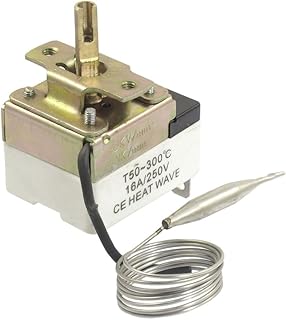 uxcell 1NC 1NO AC 250 16A 50-300C Temperature Control Switch Capillary Thermostat for Oven Refrigerator Smoker Heater