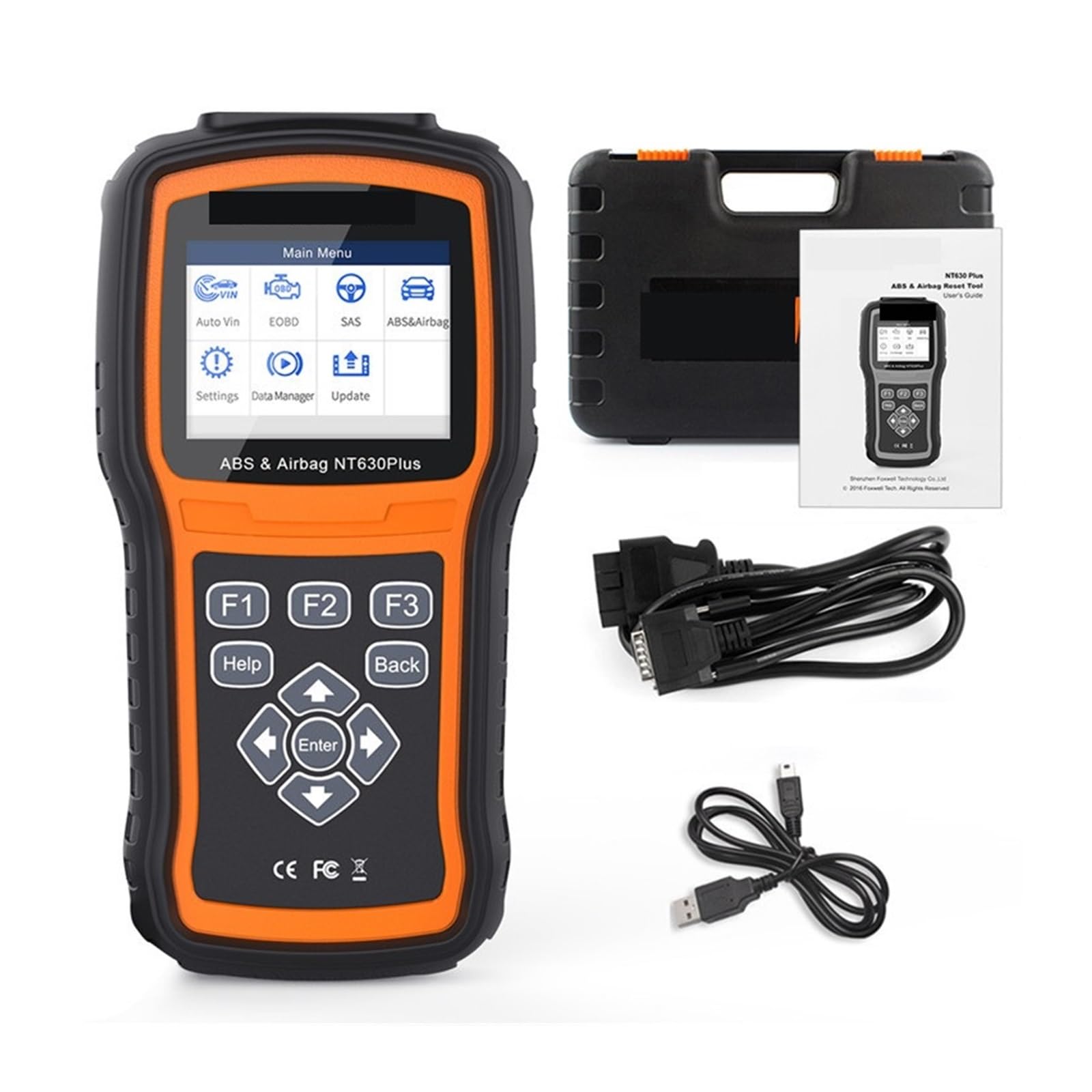 NT630 Plus Car OBD2 skaner samochodowy narzędzia diagnostyczne silnika aktywny test czytnik kodów samochodowych,Przyjazny dla użytkownika