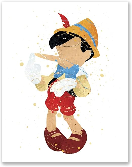 Amazon Pgbureau ピノキオ ポスター デジタル水彩イラスト ホームウォールアート 男の子 女の子 子供へのプレゼントに 8x10 アートフレーム ポスター オンライン通販