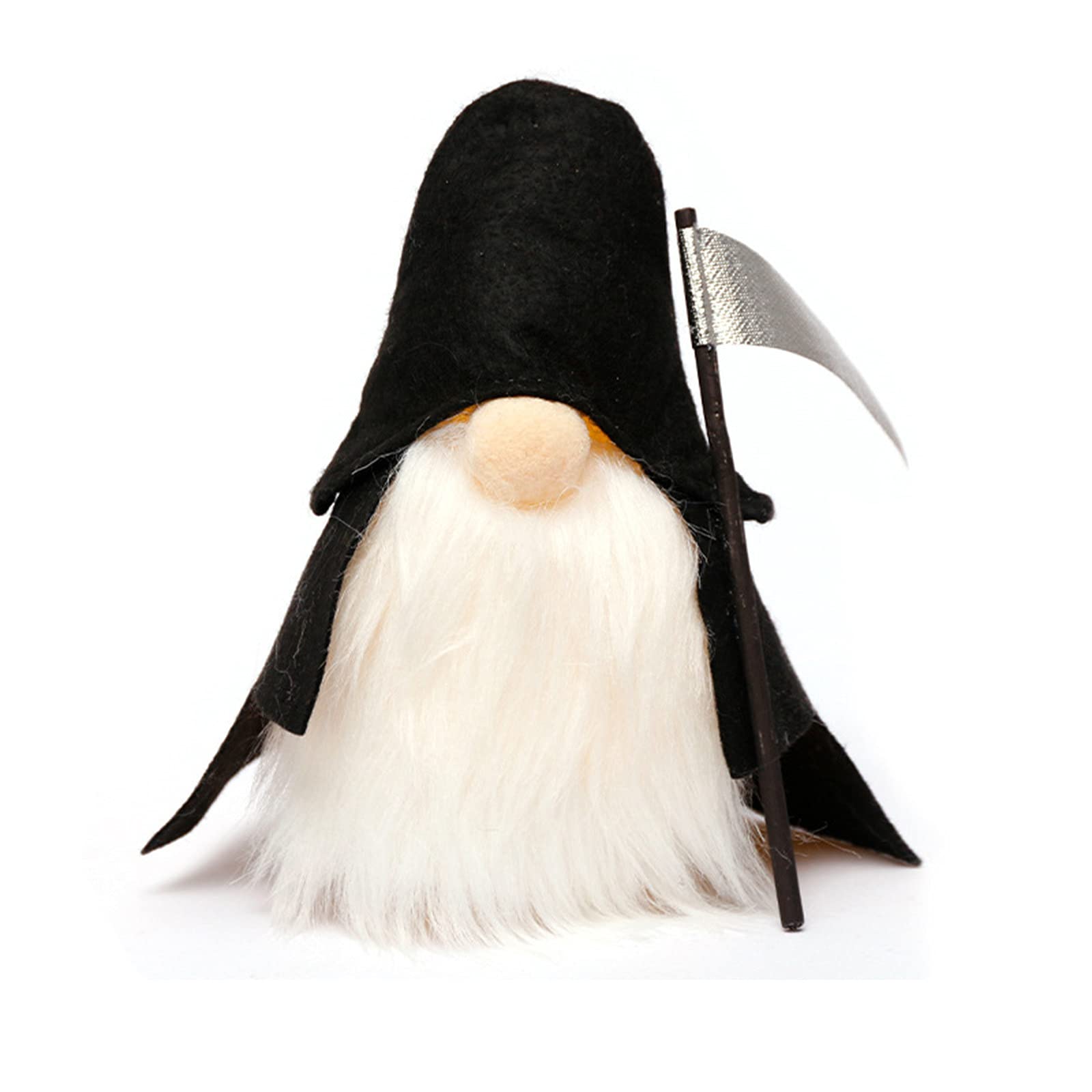 Nsfuetre Halloween Gnome,Mini Plush Handmade Halloween Faceless Doll with Witch Cloak Hat,Halloween Handmade Tomte Swedish Gnomes Ornaments Table Decorations,Plush Elf Toy,Halloween Holiday Presents