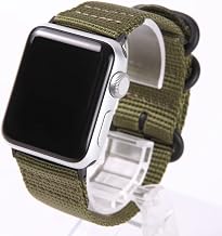 Airself Compatible Apple Watch Band, Compatible Watch Band NATO Strap Apple Watch Replacement Strap for iWatch 38mm 40mm 41mm 42mm 44mm 45mm Watch Series 6/SE/5/4/3/2/1 (38mm/40mm/41mm, Green(Black Buckle))
