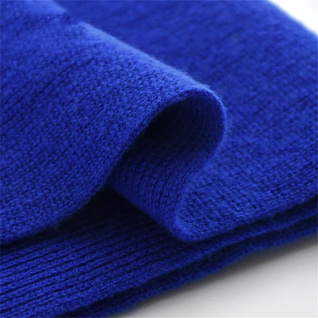 Bufandas de punto de cachemira de color sólido para mujeres u hombres, bufanda de invierno para adultos, bufanda de lana gruesa cálida
