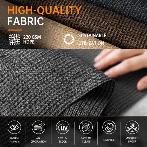 Solace Shade Outdoor Roller Shades for Patio 12'Wx8'H Gray, 90% UV Block & Privacy Protection Outdoor Blinds, Cordless Porch Shades Outdoor Roll Up with Splicing Design 20-Min Install by Solace Shade - Used condition - Image 4