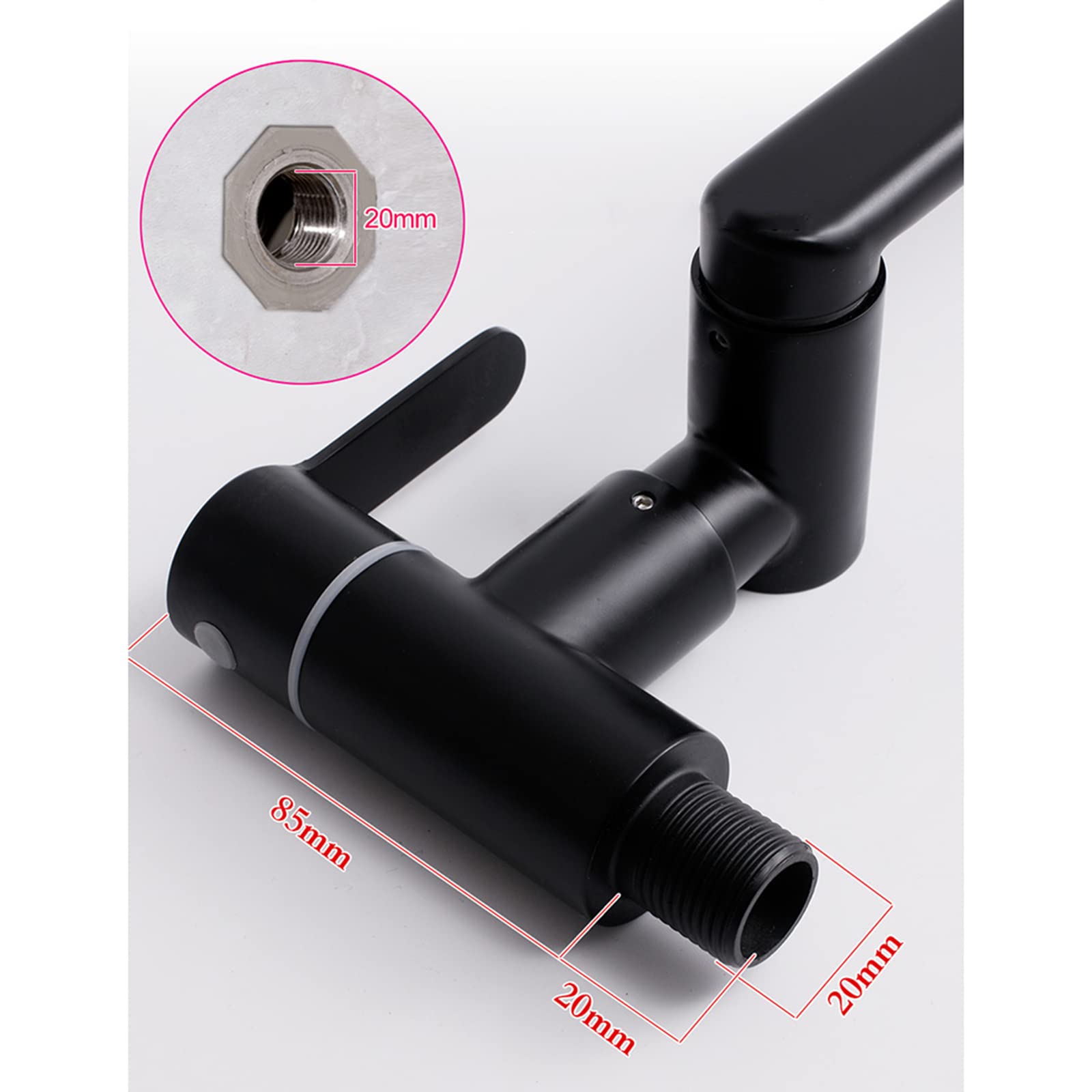 Grifo de Cocina de Pared Plegable Grifo de Llenador de Pote Grifo de Frio Grifos de Fregadero Monomando Plegable 360° Caño Giratorio Grifos para Lavaderos,Cepillado