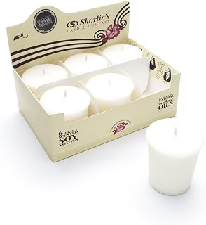 Coconut Lime Verbena Soy Votive Candles - Scented with Natural Fragrance Oils - 6 White Natural Votive Candle Refills - Fruit & Berry Collection