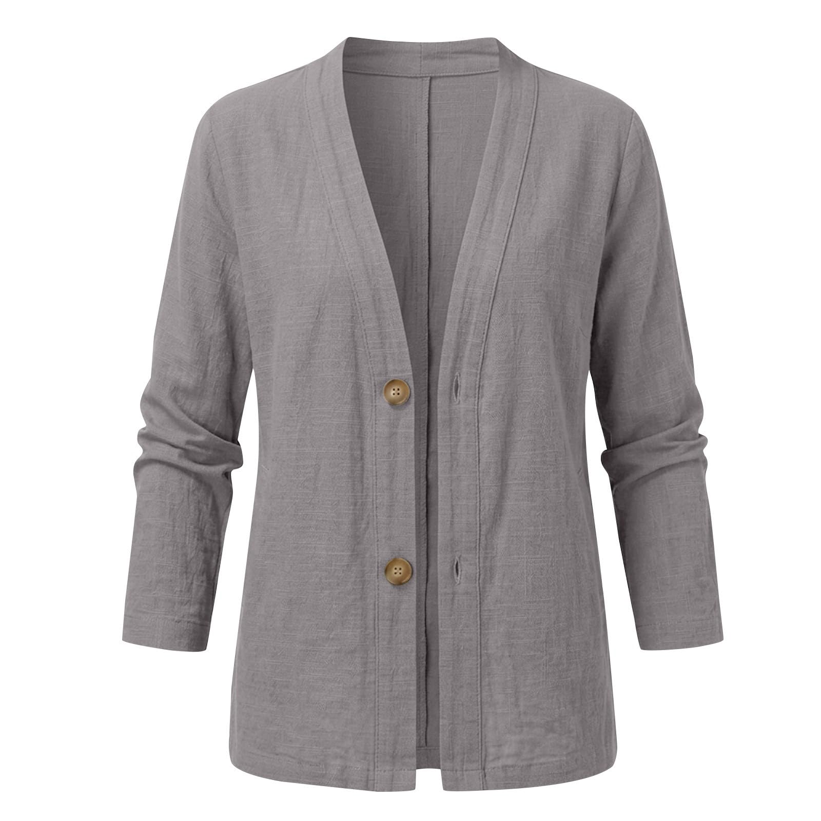Cardigan da donna, traspirante, lavorato a maglia, aperto, per le mezze