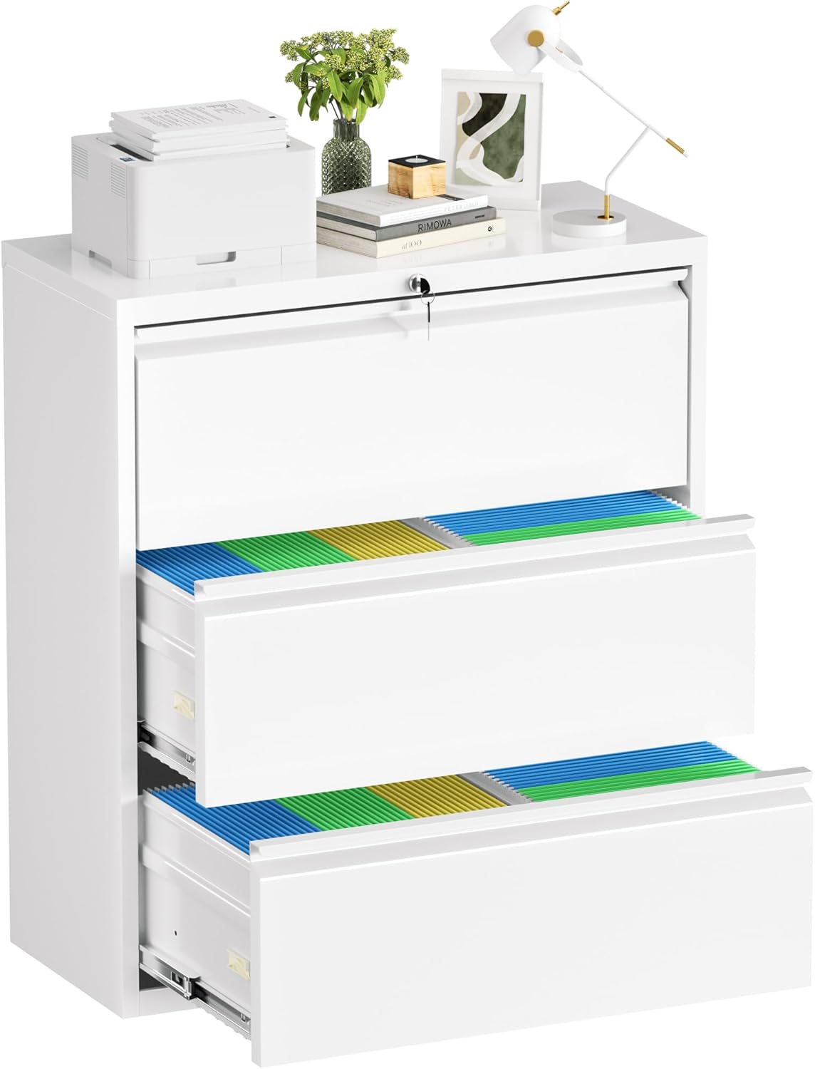 Incbruce 36" W 3 Drwaer Lateral File Metal 3