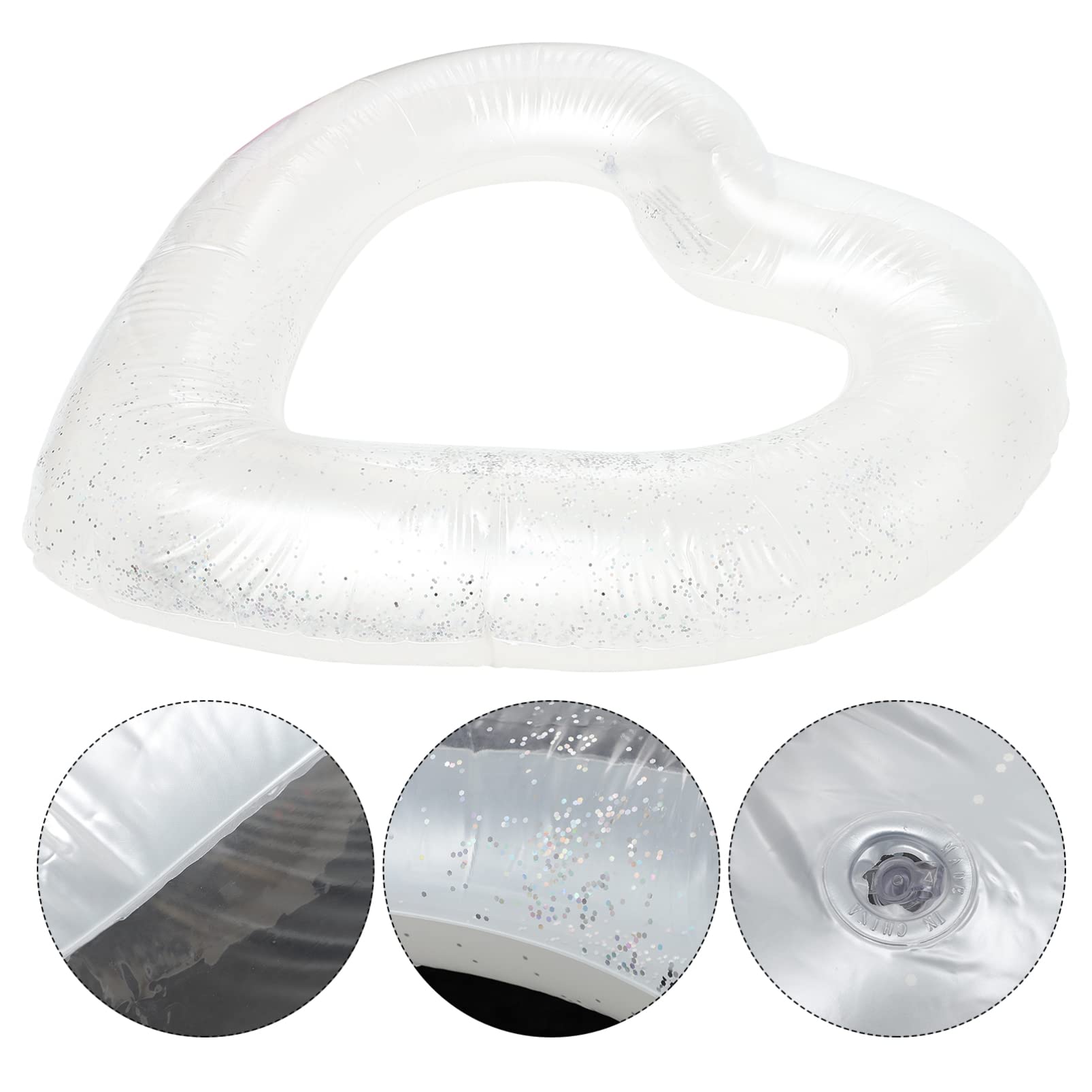 TOYANDONA Anillo de natación en Forma de corazón Anillos de Piscina inflables balsa Flota hinchables Pool Party Juguete de Piscina de Verano Anillo de natación Inflable de polivinilo