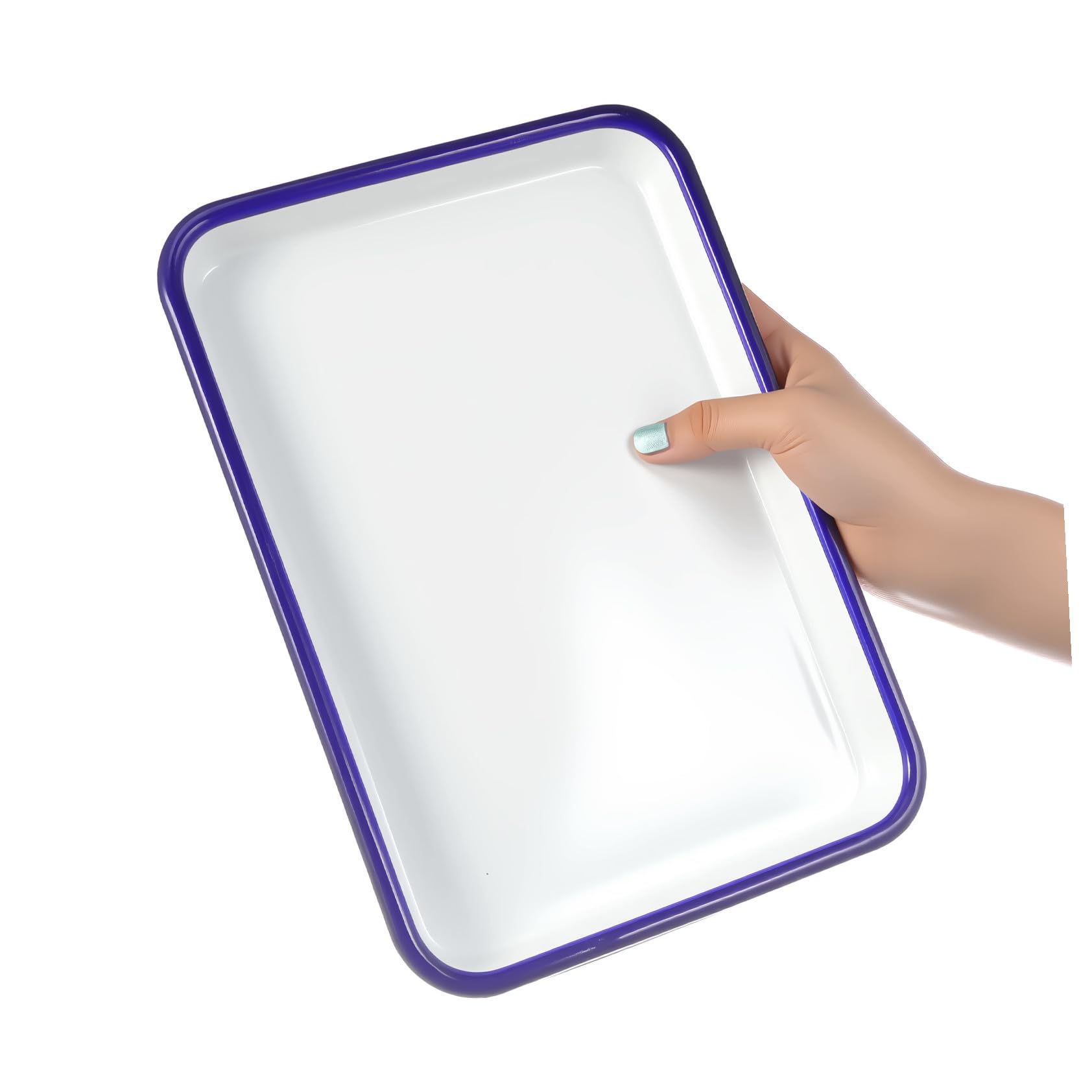 Plaque de cuisson rectangulaire émail blanc NOLITOY fini les plats déformés au four