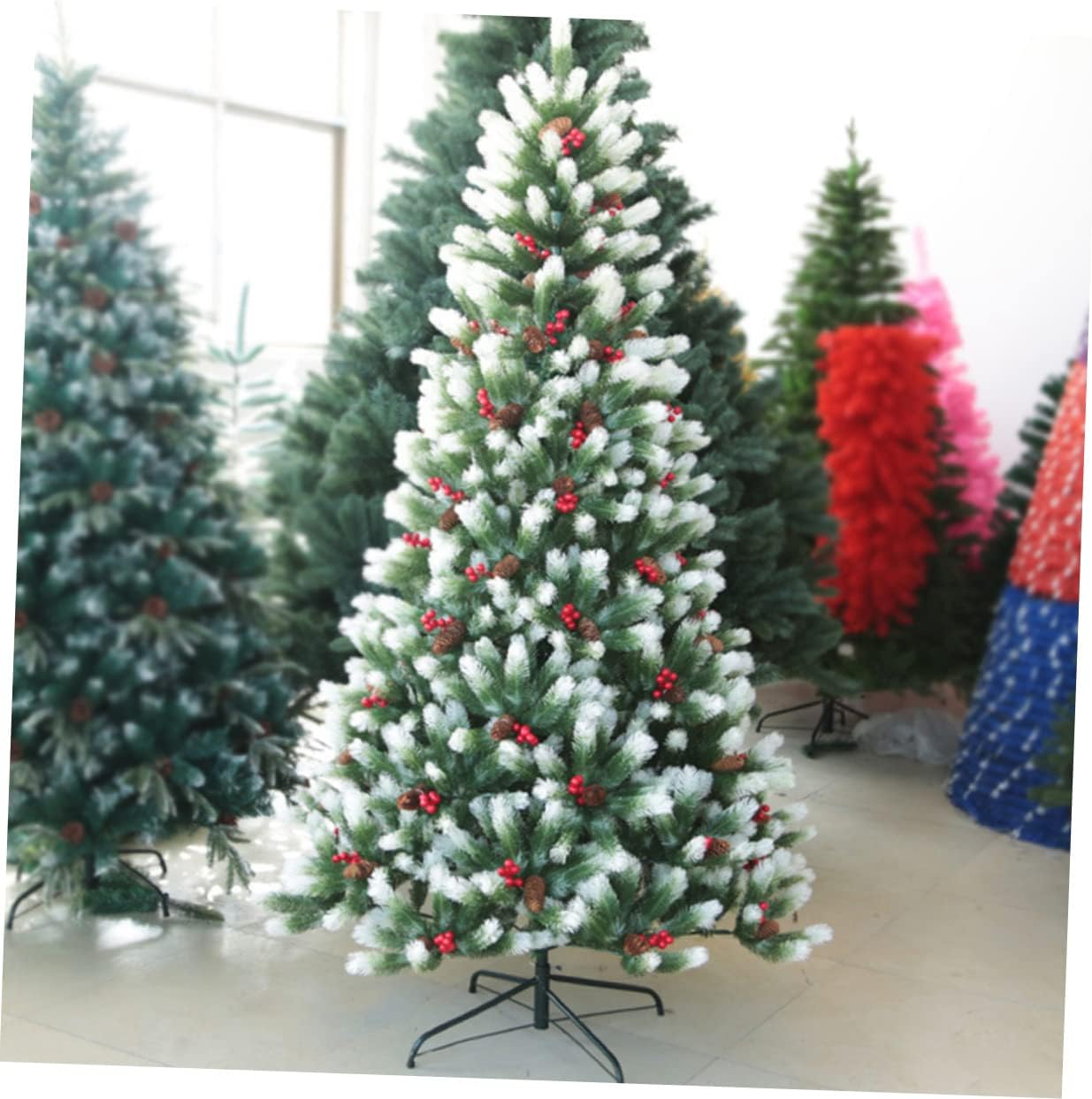 2pcs Metal Xmas Tree Support Brackets Sturdy Christmas Tree Holders for Secure Use Easy to Install Design for Holiday Decor