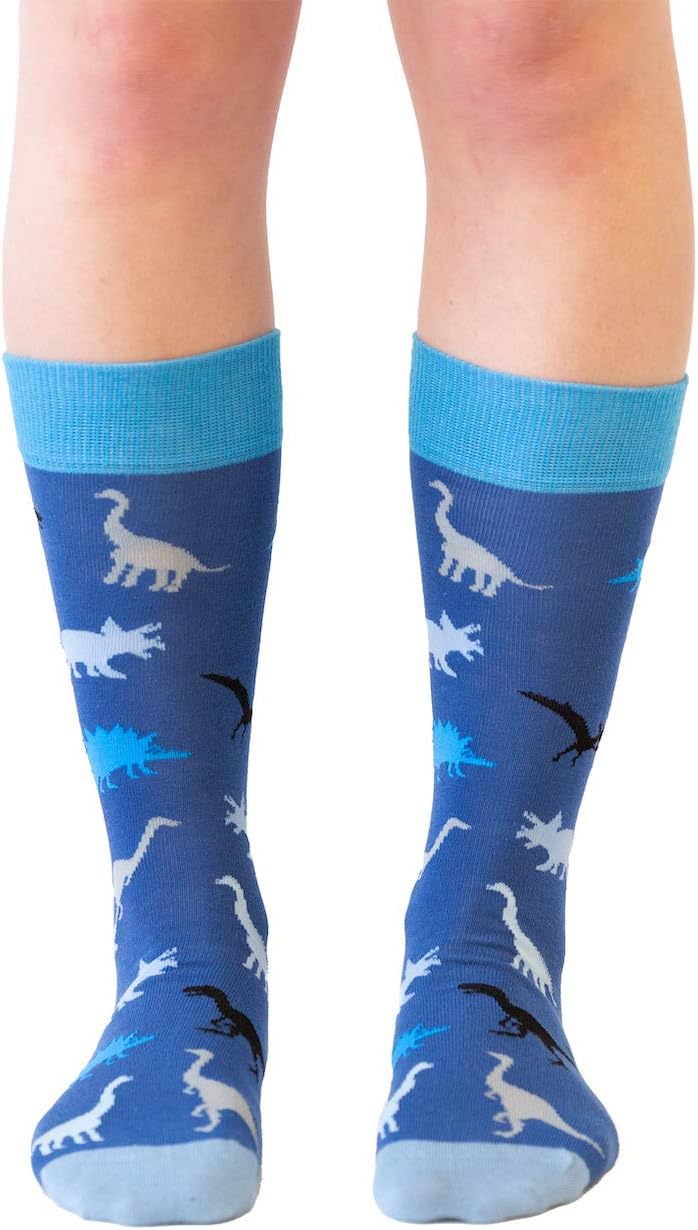 Crazy Dog T-Shirts Mens Dinosaur Socks Cool Graphic Fun Pattern Sock Unique Jurassic Prehistoric T-Rex Dino Lover Funny Novelty Footwear - Image 8
