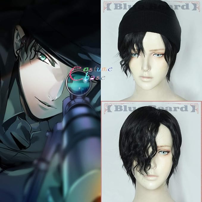 Amazon Co Jp 赤井秀一名探偵コナンfbiライショートブラック耐熱人工毛コスプレヘッドウェアパーティーハロウィン ビーニー付きウィッグキャップウィッグ無料 ホビー