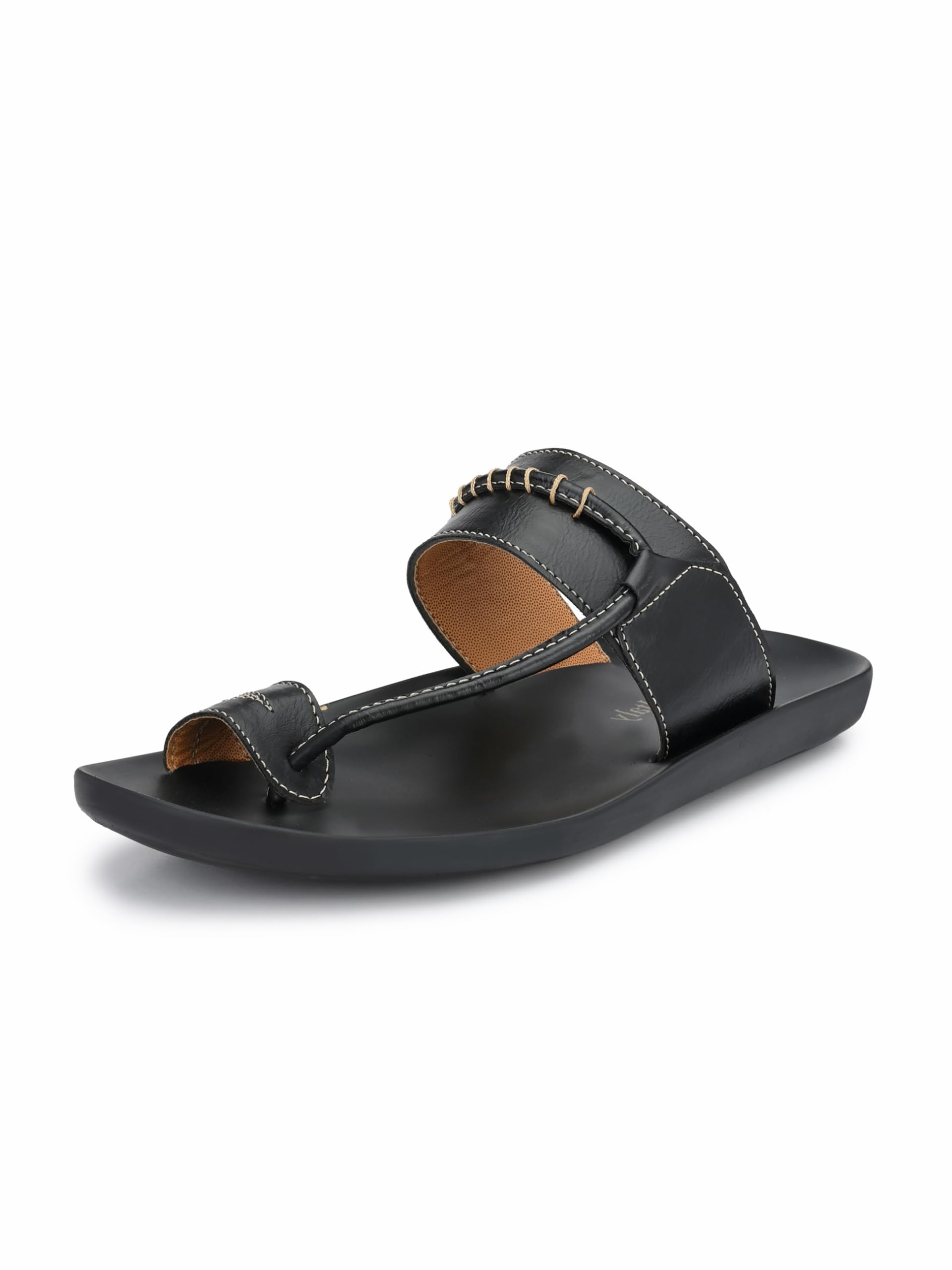 Eego Italy Mens Kolhapuris Slippers_KM-2-BLACK-9 (B07ZJ9JSCD) Amazon Price History, Amazon Price Tracker