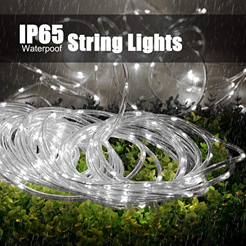 image for Brightown Solar Rope String Lights Outdoor 72Ft 200 Led Waterproof Sol