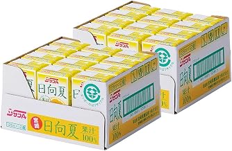 Sun A Hinata Summer 100% Juice Juice, 4.2 fl oz (125 ml) Paper Packs x 24 (12 x 2)