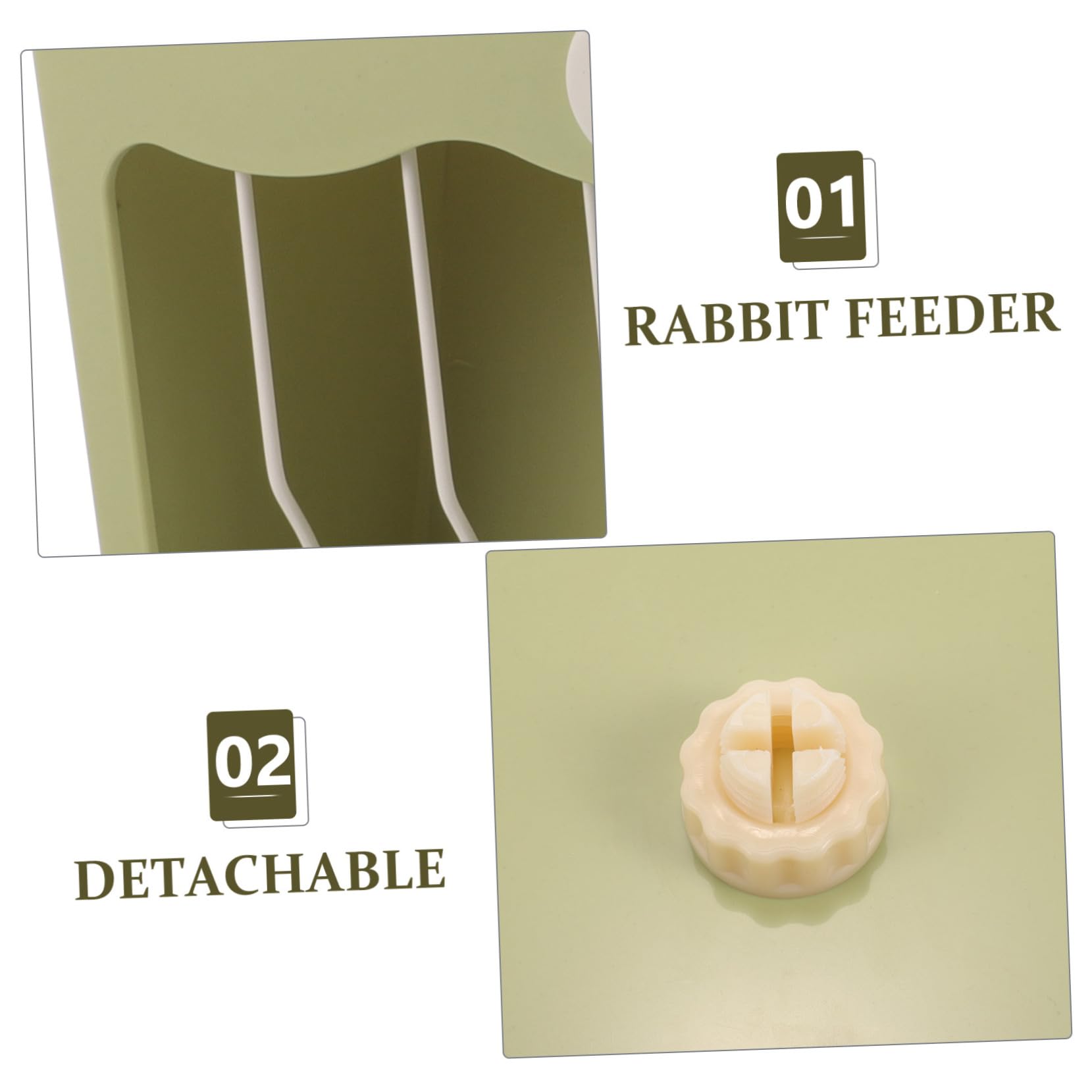Râtelier à Foin Suspendu pour Lapin et Hamster, Plastique Vert Clair