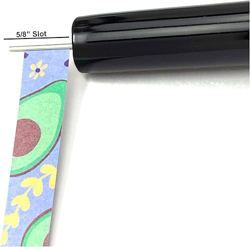 Miniatura 4 de Ground Zero Creations Herramienta de relleno de rodillo de cuentas de papel con paquete de tiras de papel, punta de acero inoxidable ranura de 5/8