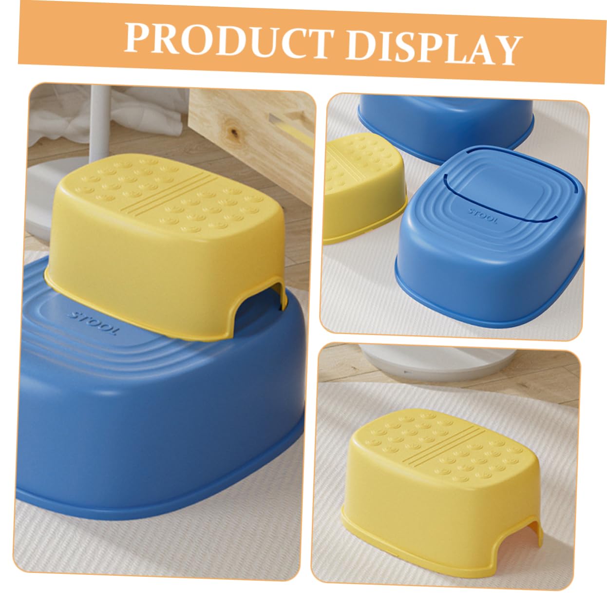 FOMIYES Bathroom Training Stool Multifunctional Boys and Girls Step Stool Friction Foot Stool for Boys and Girls