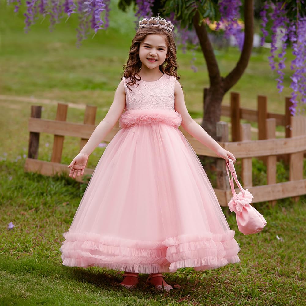 Cichic Elegant Little and Big Girls Long Birthday Party Wedding Pageant Graduation Prom Maxi Dresses 4-14Years - Image 2