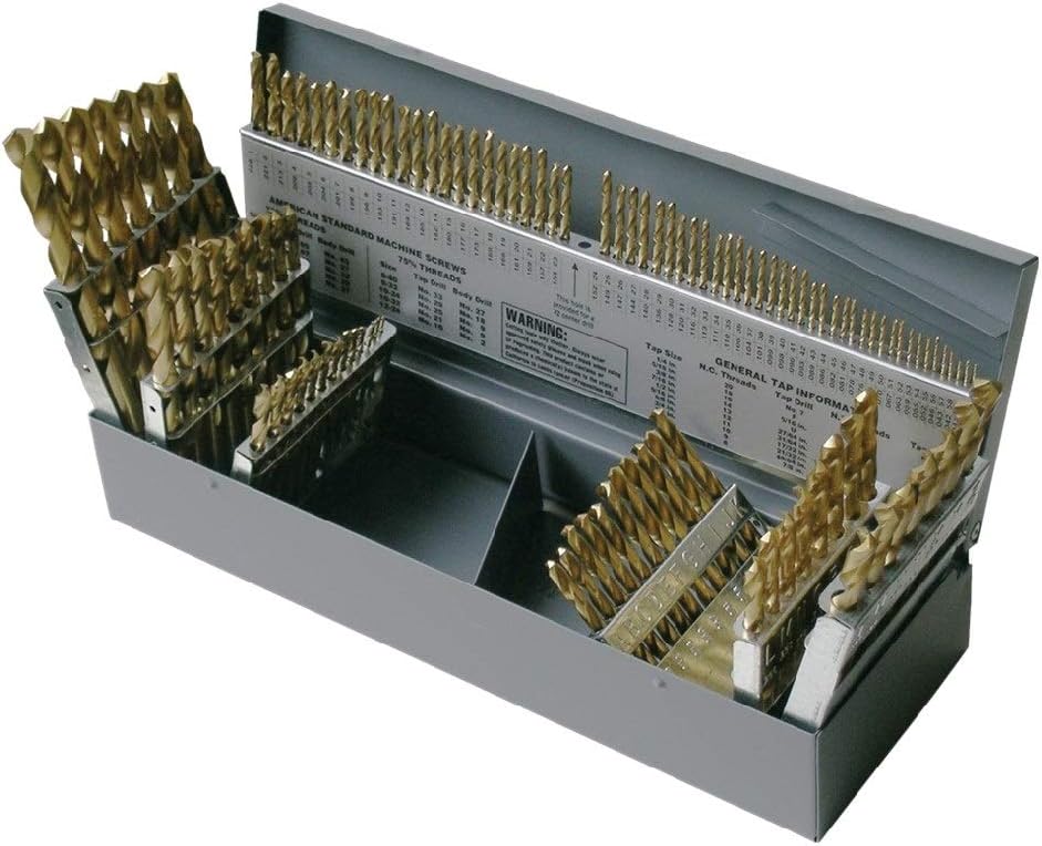 Jobber Drill Bit Set, 115Pc, 1/16 to 1/2In