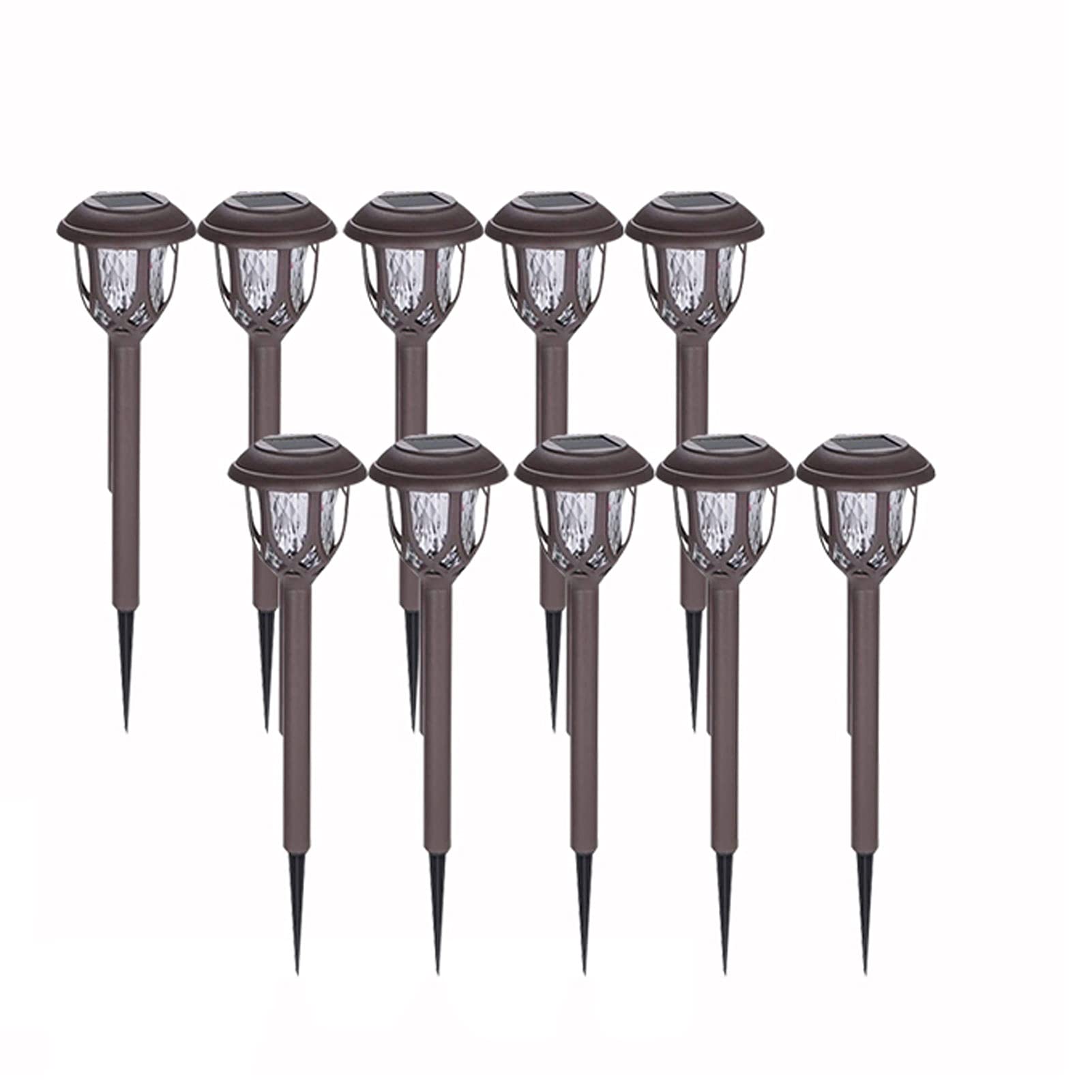 Solar-Gartenleuchten, Solar-Wegeleuchten, LED-Solar-Landschaftsleuchten, wasserdichte Gartenleuchten for Garten, Weg, Auffahrt Lampen (Size : 10packs)