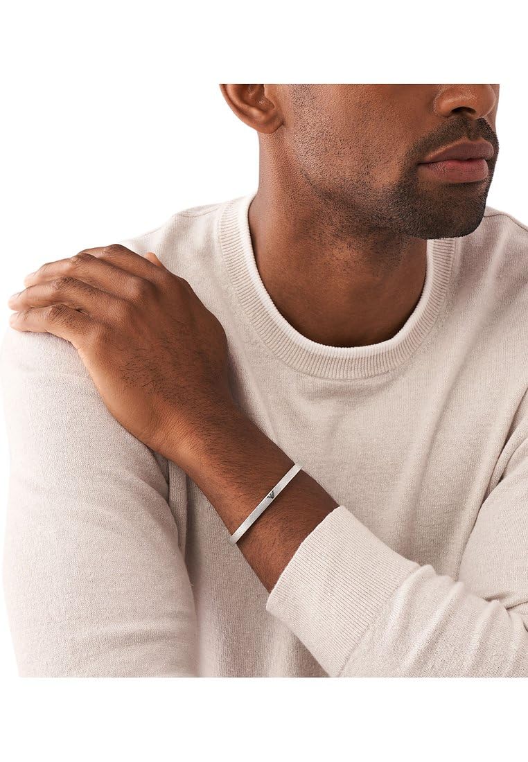 Emporio Armani Herrenarmband aus Edelstahl mit offenem Armreif