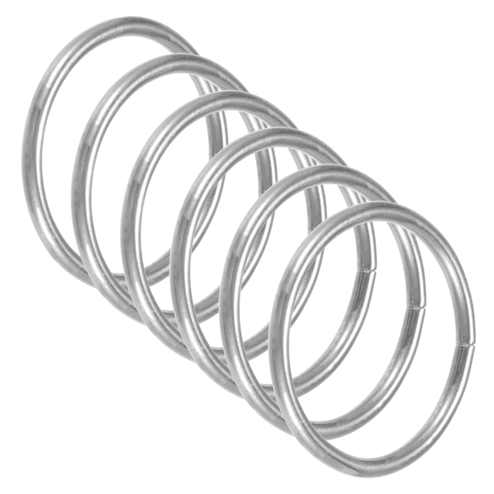 12 Pcs 4 Pouces Anneaux en Métal Argent Cerceaux Anneau de Macramé pour Capteurs de Rêves, Macramé et Bricolage