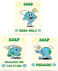Amazon.com: SEOLLX Retro Aesthetic Room Decor-Retro Earth Day Poster ...