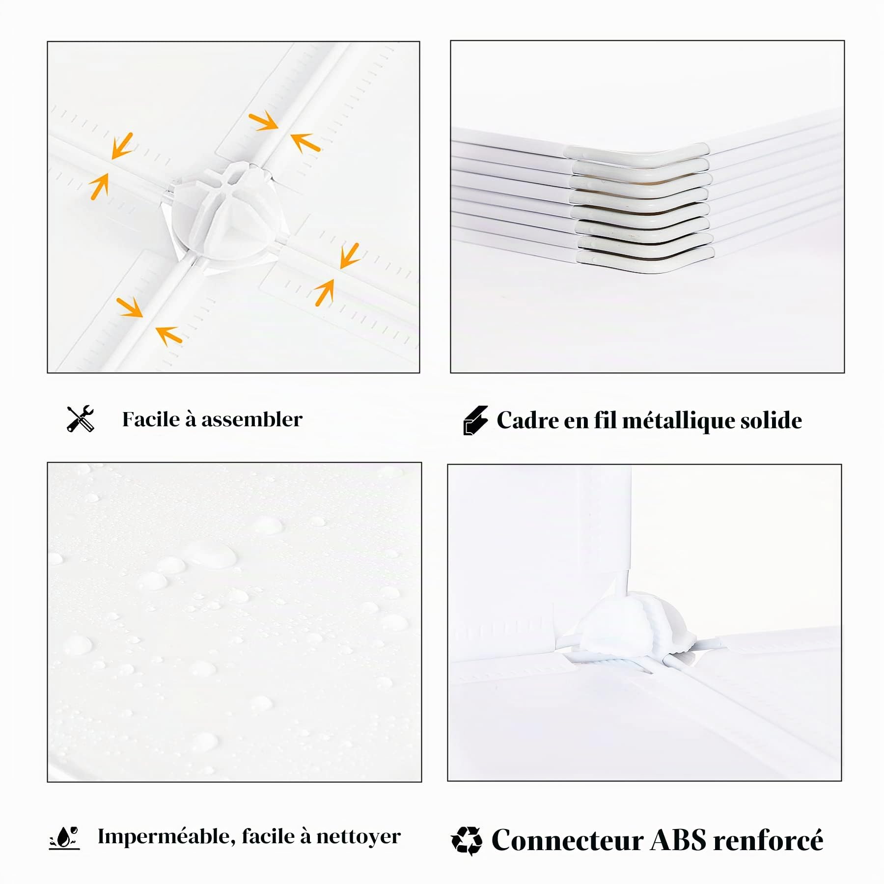 AWTATOS Organiseur de Placard à 16 Cubes, étagères cubiques de Rangement empilables, pour Chambre à Coucher, Placard, Armoire, Salle de Bain, Blanc