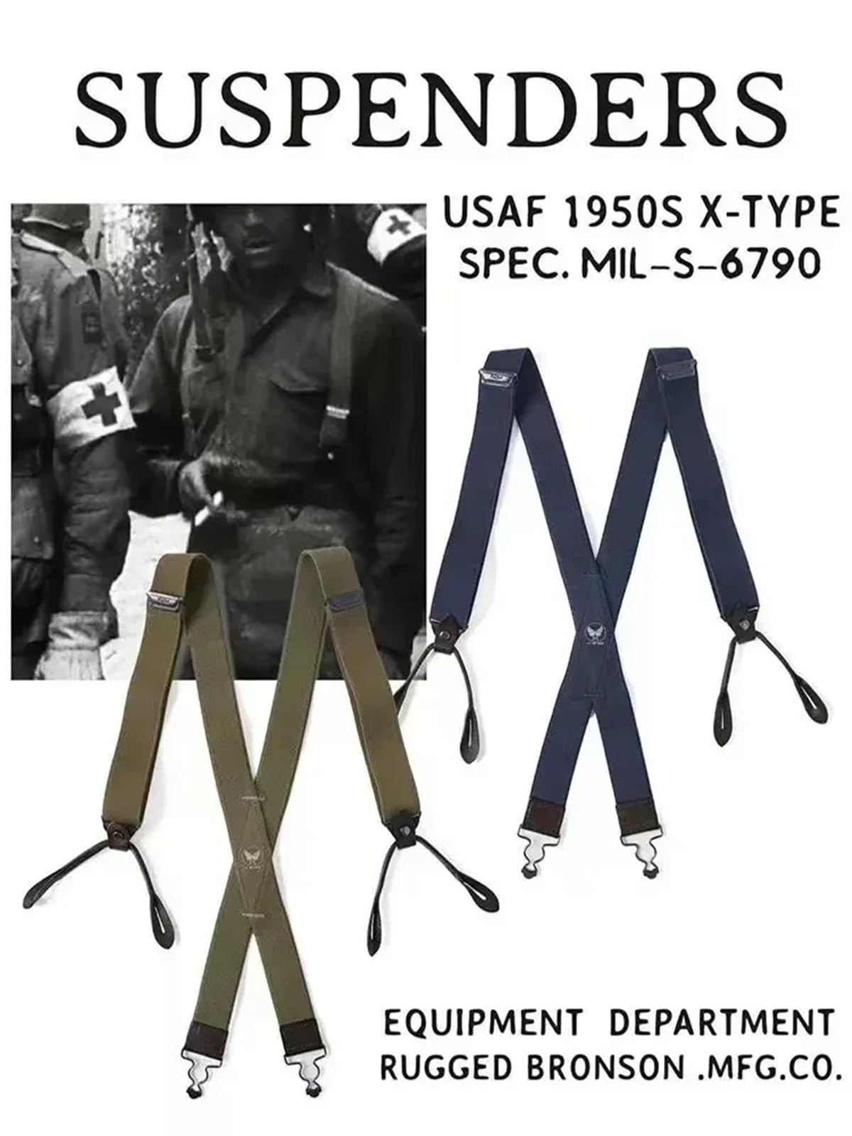 Tirantes elásticos en forma de X for pantalones cargo y jeans Adecuado para negocios y bodas