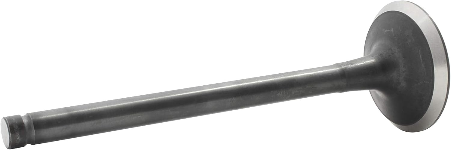 Angled view of the DNJ EV3143 Exhaust Valve, showing the polished edge of the valve head
