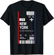 Boarding pass flight ticket New York airport passenger passenger T-Shirt