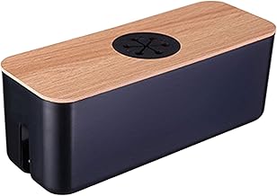 Caixa fios | Caixa armazenamento fios para desktop, gerenciamento cabos para régua energia, organizador fios gerenciamento cabos clipes cabo e manga para casa e escritório Honeybug