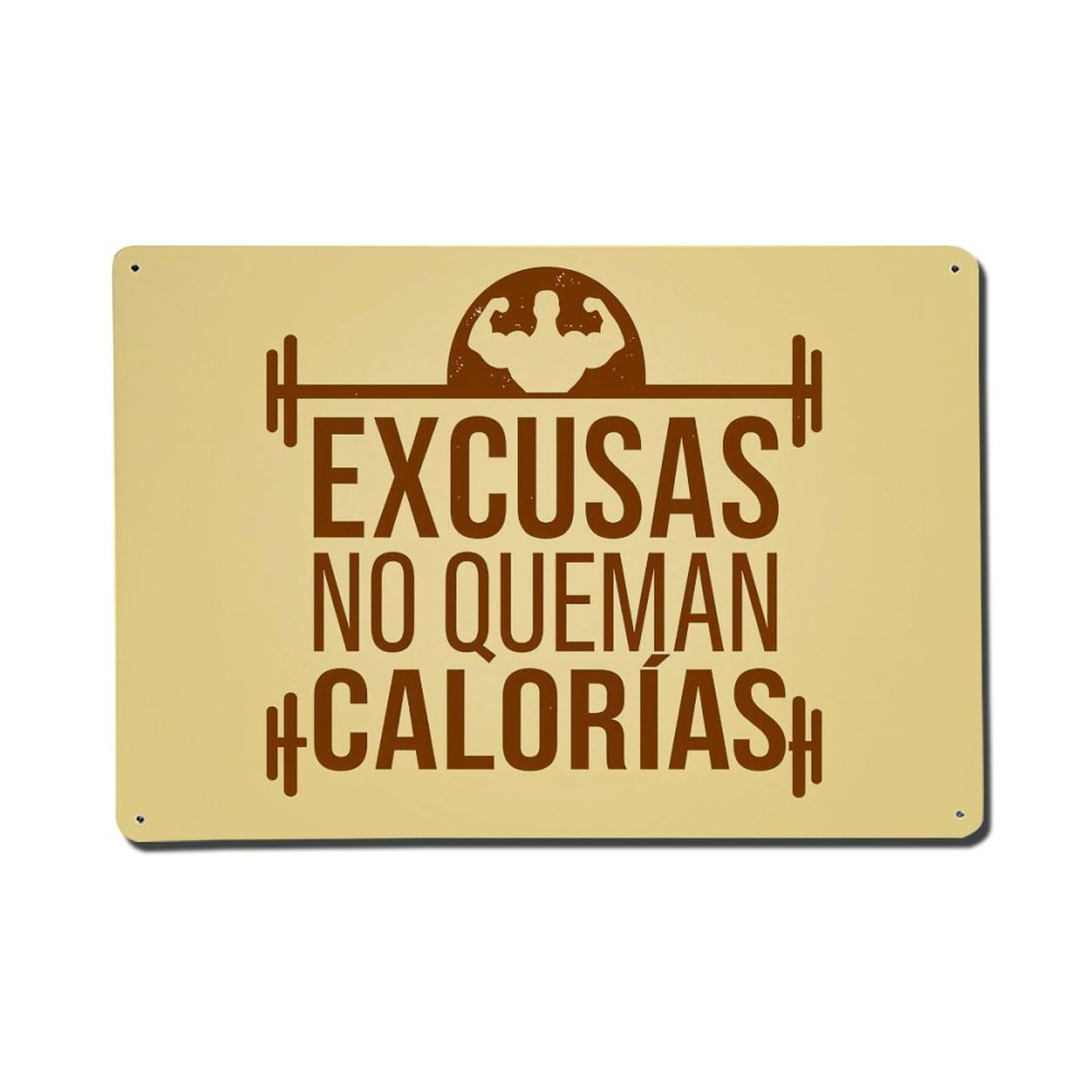 Enderetf Vintage Excuses Don't Burn Calories Tin Sign Metal Poster, Home Bar Garage Man Cave Cafe Indoor & Outdoor Wall Decoration 8X12inches