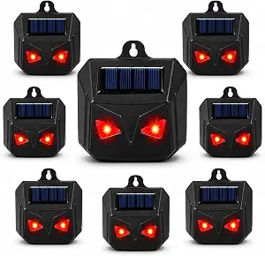 Solar Predator Eye Lights Coyote Deterrent for Chicken Coop (8-Pack)