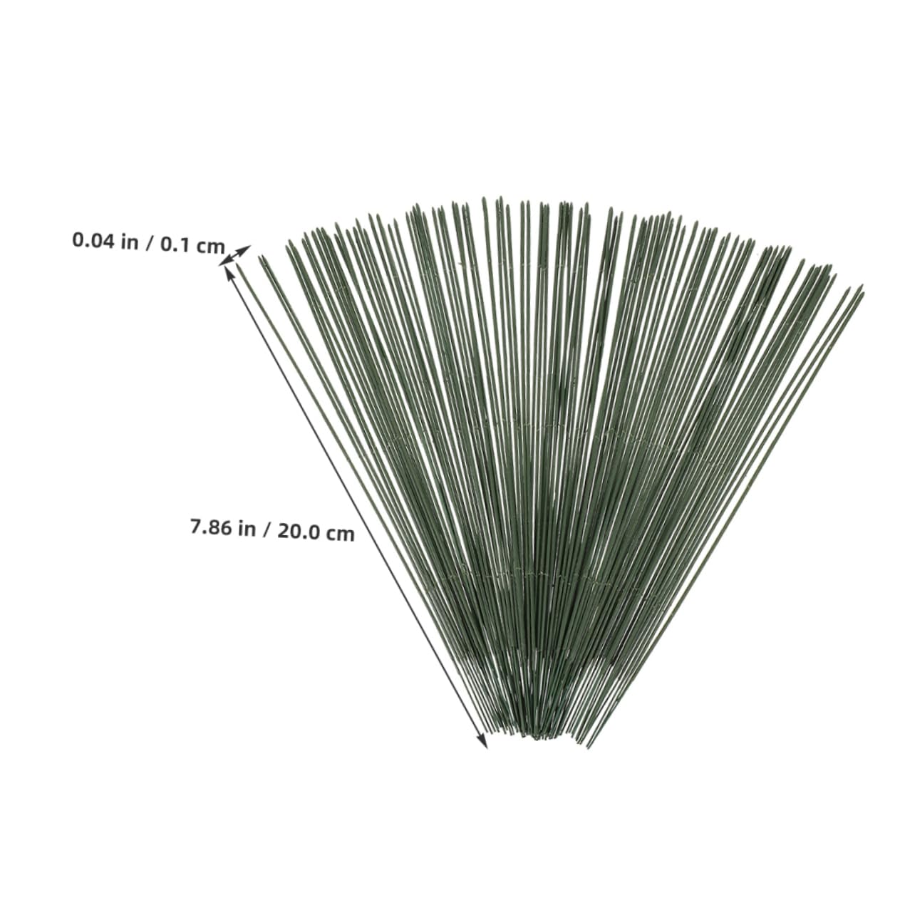 ULDIGI Flexible Flower Stem Wire Set for DIY Arrangements 100pcs Green Iron Wire for Artificial Flowers