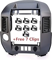 Vista 11 de GRAND ORANGE Bisel de Radio AC del Tablero Central con Bisel de Altavoz Compatible con Nissan Titan 2004-2006, Armada SE y LE Bisel de Control