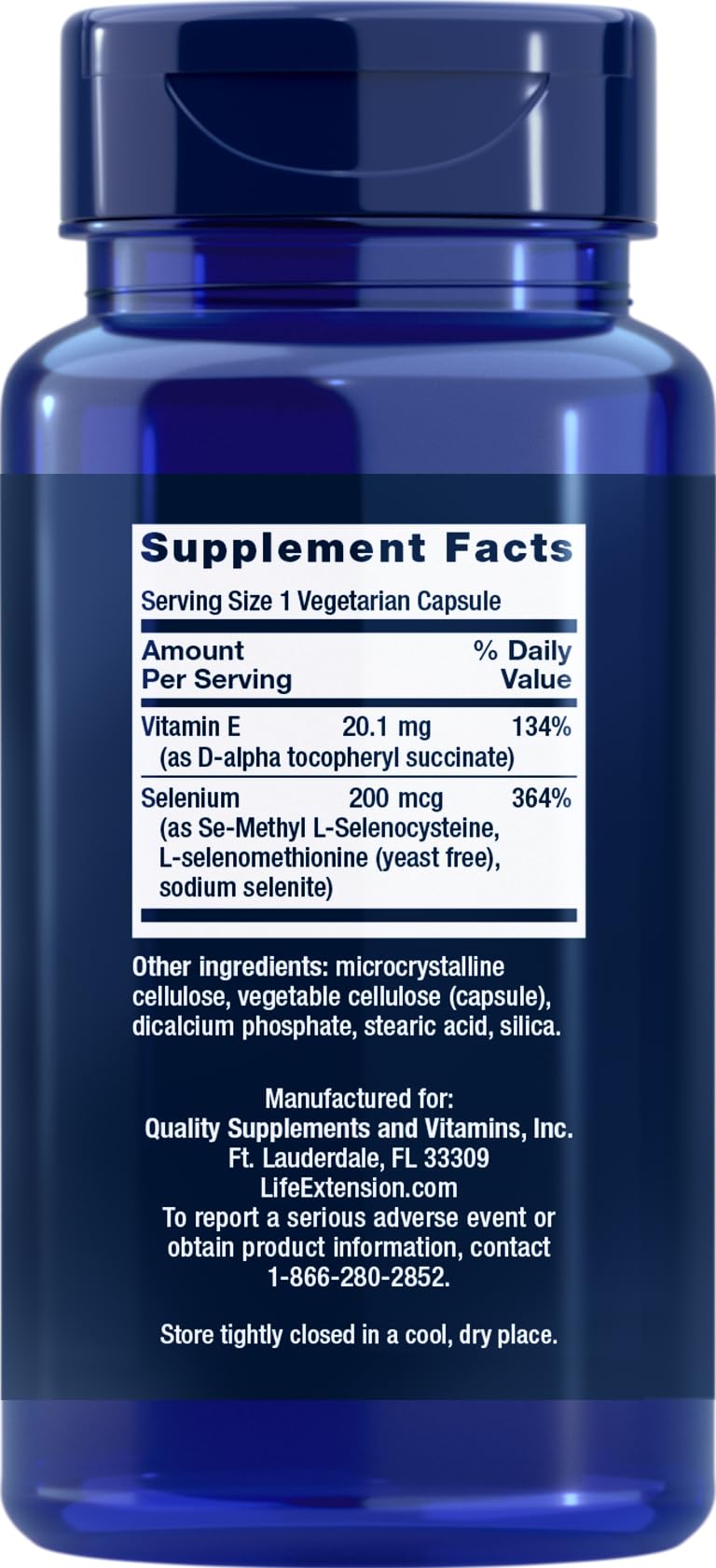Life Extension Super Selenium Complex 200 mcg & Vitamin E, 100 Veg Caps (Pack of 2) — Amazon image 2