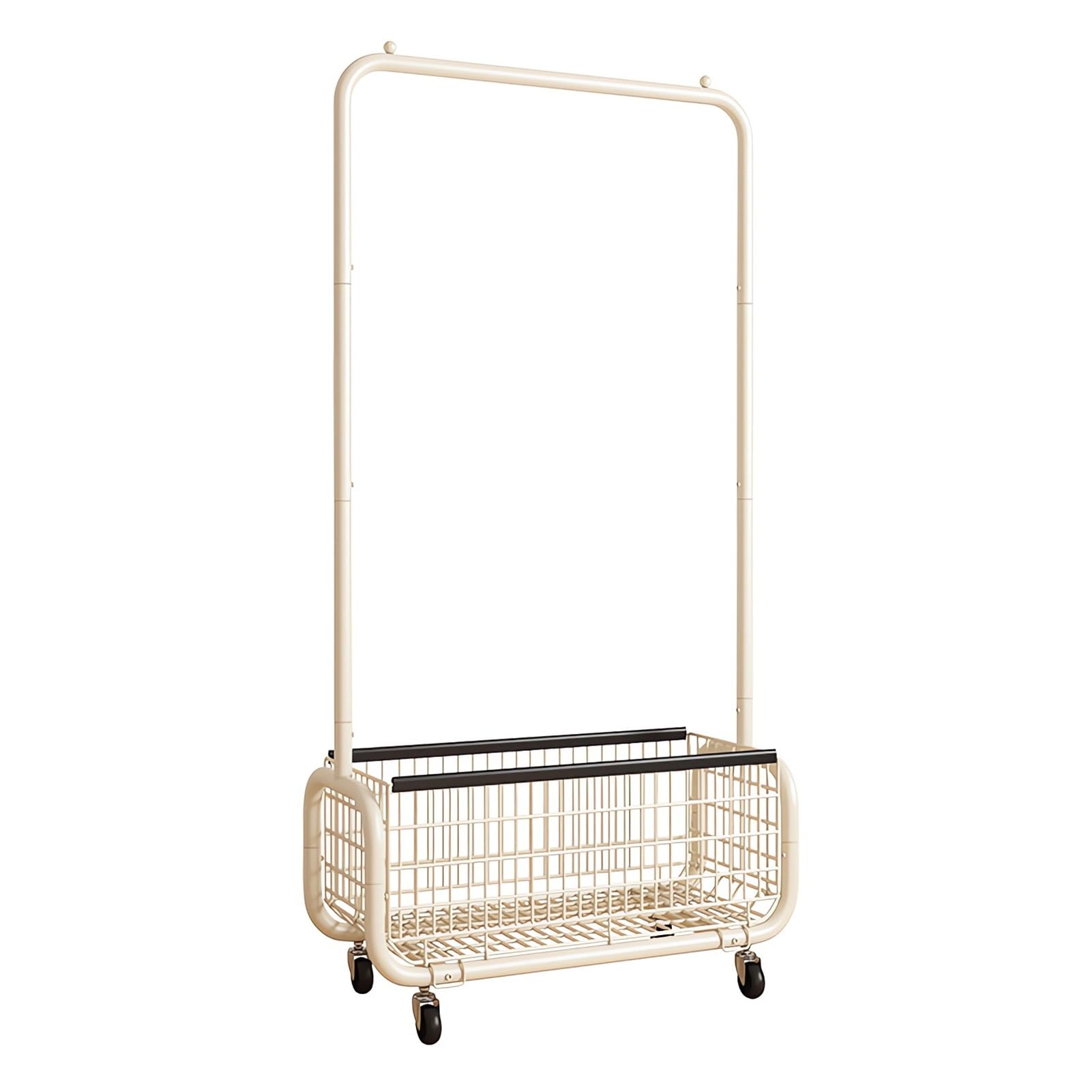 Placard en métal mobile de 120cm idéal pour aménager un dressing de chambre ouvert