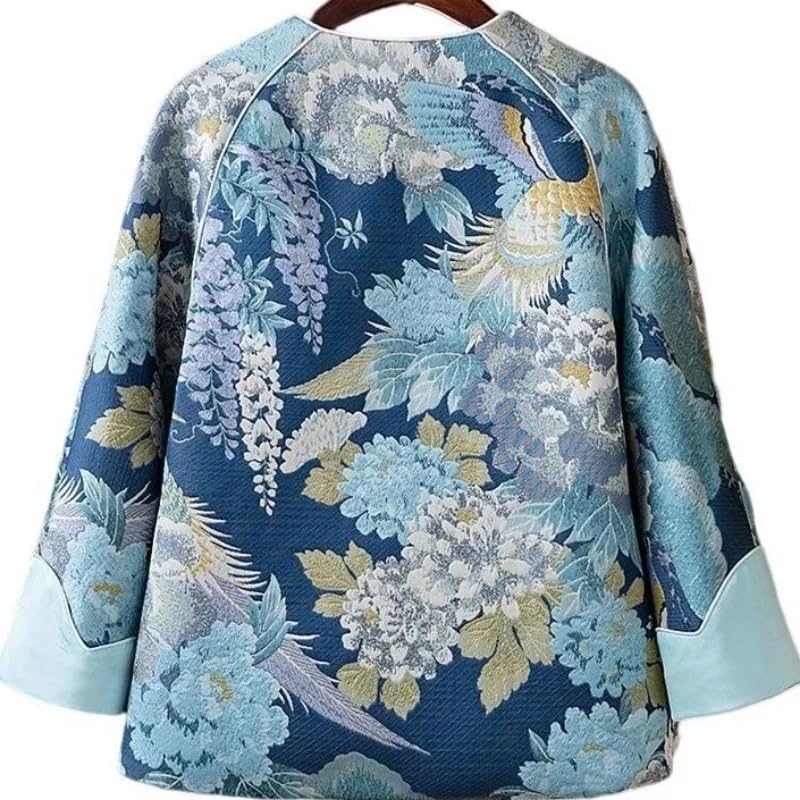 Chinese Traditional Coat Top Phoenix Embroidered Retro Women's Chinese Retro Pan Button Jacket3