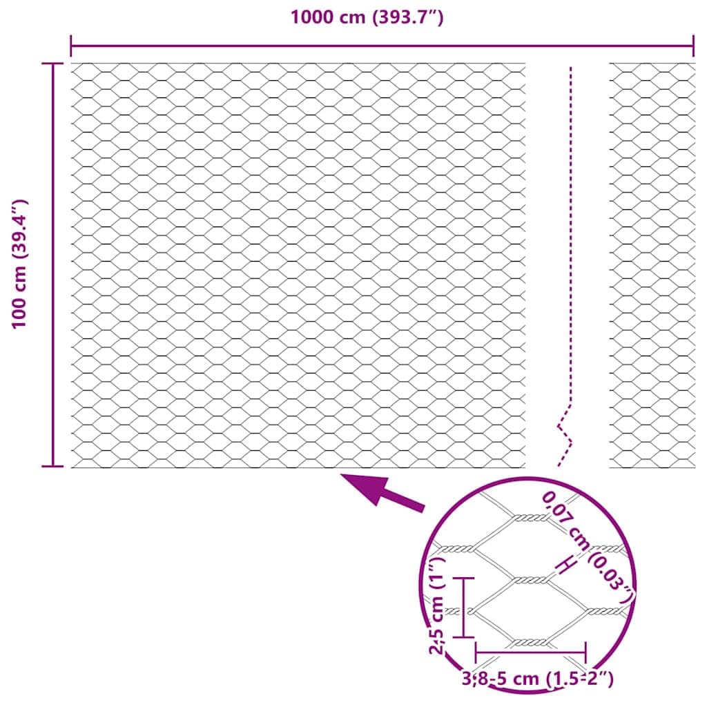 Poste de valla verde de acero y PVC, 1000 x 3,2 x 100 cm, resistente a la intemperie, anticorrosión, con 5 postes de hormigón, ideal para valla de jardín, privacidad, terraza, balcón, vallado